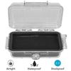 Mini Storage Container Survival Box Case Waterproof Shockproof Pressure Proof Outdoor Organization Storage Tool (Transparent, Small)