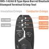 Icrimp Open Barrel Terminal Crimping Tool for Molex Style DELPHI AMP TYCO Deutsc