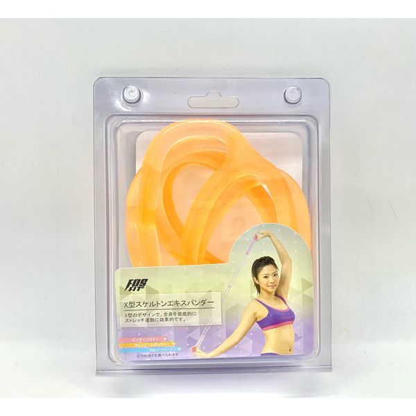 FOS JAPAN Stretching Exercise Training X-Shape Skeleton Expander (Orange/Regular)