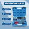 42Pcs Metric Thread Restorer Kit UNC UNF Thread Chaser Set Rethread Repair Tool