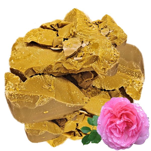 Rose Floral Wax (Bulgarian Damascus Rosa Damascena) - Pure Natural Organic Herbal Flower Plant Wax - for DIY Skin Cream, Scented Aromatherapy Melts, Candles, Solid Perfume - 4 oz (113 g)