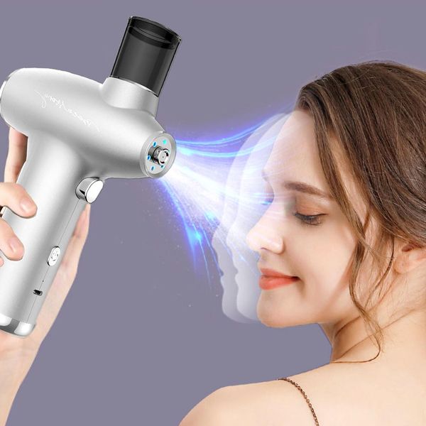 Facial Spray Nano Hydration Oxygen Sprayer, High-Pressure Nozzle Serum Toner Deep Cleaning Facial &Tighten Skin, Type-C Charging (Space Gray)