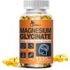 Magnesium Glycinate 120 Capsules 1330mg Highest Potency Buffered Chelated Caps