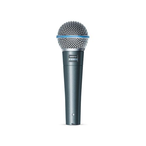 Shure BETA 58A Vocal Microphone - Single Element Supercardioid Dynamic Mic for Stage and Studio, Includes A25D Adjustable Stand Adapter, 5/8” to 3/8” (Euro) Thread Adapter and Storage Bag