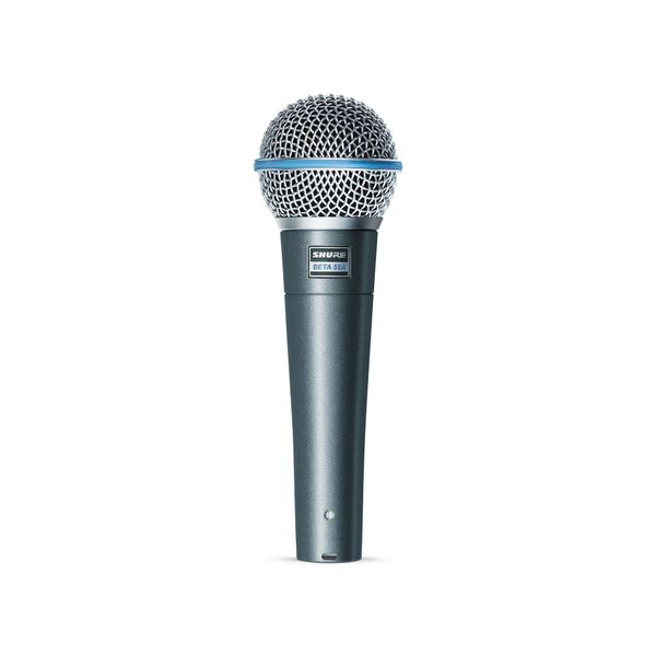 Shure BETA 58A Vocal Microphone - Single Element Supercardioid Dynamic Mic for Stage and Studio, Includes A25D Adjustable Stand Adapter, 5/8” to 3/8” (Euro) Thread Adapter and Storage Bag