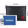 Upgrade New Model 2000℉ Fire Proof money Bag Document Pouch Waterproof Safe Cash