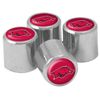 NCAA Arkansas Razorbacks Metal Tire Valve Stem Caps, 4-Pack