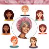 4 Pack Satin Bonnet Silk Bonnet for Sleeping, Bonnets for Black Women Hair Bonnet for Sleeping Silk Sleep Cap, Wide Soft Band Bonnet for Curly Hair