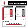 Milwaukee 49-66-7831 SHOCKWAVE 1/2" SAE/Metric Lug Nut Wheel Socket Set - 5 PC