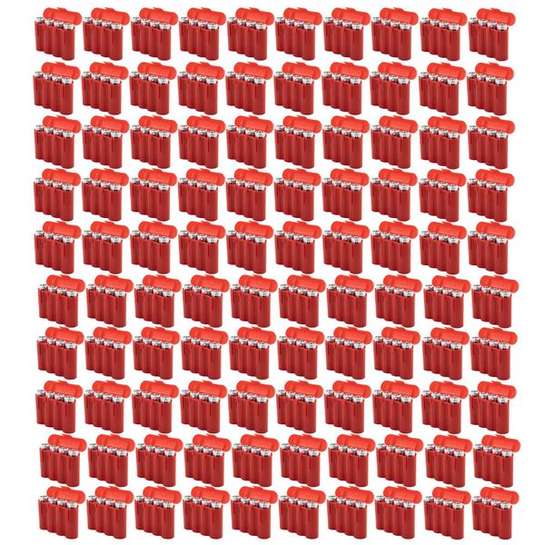 Powertron AA AAA CR123A Red Battery Holder Storage Case 100 Cases