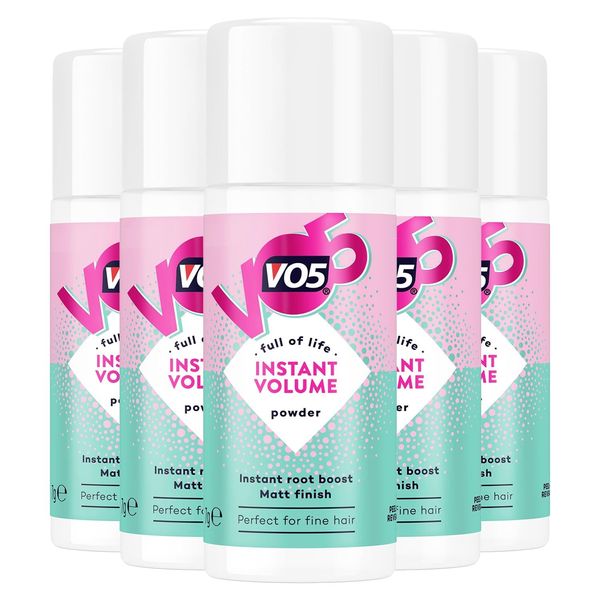 VO5 Hair Styling Powder Full of Life Instant Volume and Matt Finish Natural-Looking Volume to Fine, Flat Hair, Lightweight Formula and Perfect for Fine Hair and All Hair Lengths, 7g (Buy 5)