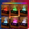 Aromatherapy Machine Humidifier Aromatherapy Machine 150ml Firelight Frame Design 7 Color Changing LED Lights with Remote Control Auto Off and Timer Function Perfect for Home Office - Black