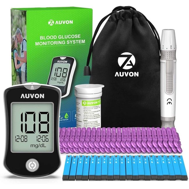 Diabetic Strips Blood Sugar Glucose Meter Machine - Diabetes Test Kit Tester