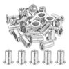 uxcell 25Pcs Rivet Nuts Flat Head, M6 Aluminum Alloy Threaded Insert Nuts Knurled Body