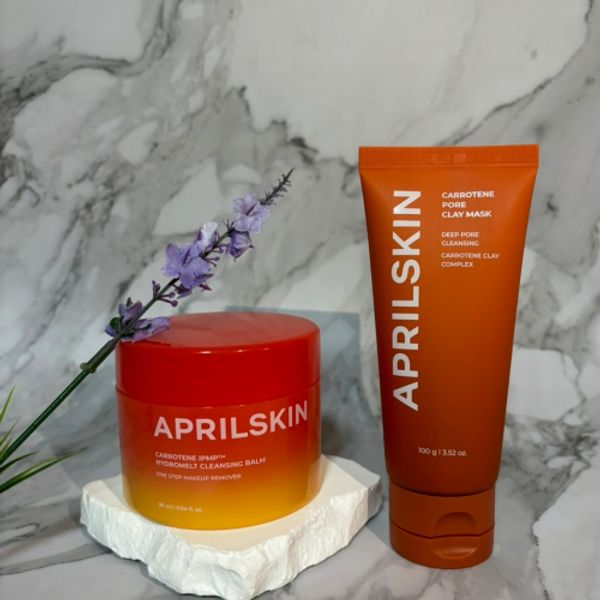 [Headquarters Genuine] Daily &amp; Special Carrot Pore Cleaning / April Skin Sebum Blackhead All-Kill Cleansing Set (Carotene Melting Cleansing Balm + Carotene Pore Mud Pack)