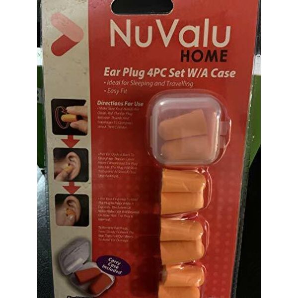 Nu Valu Ear Plug 4 Pair Set W/A Carry Case