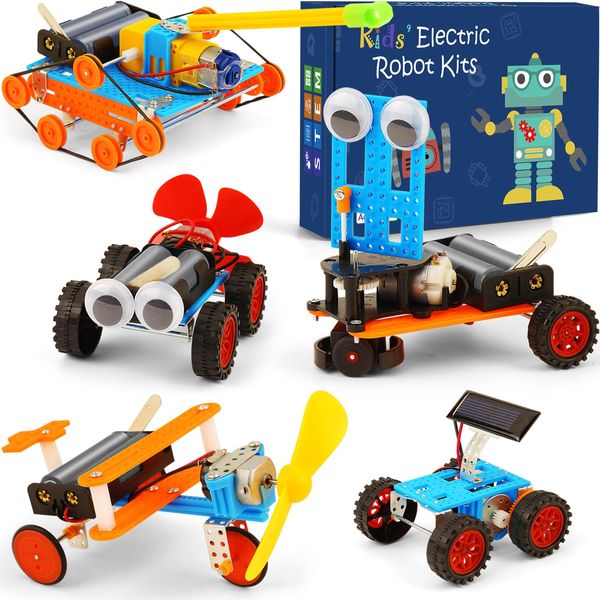 STEM Science Kits for Kids 5-7 8-12, Robotics Robot Building Car Kit STEM Toys for Boys Robots Craft 5-8 6-8, Science Activities Experiment Engineering Project Electronics 5 6 7 8 Year Old Boy Gifts