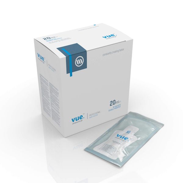 Vue Ultrasound Gel (20ml x30) - Sterile Double Wrapped Sachets Clear Conductive Transmission Gel for Ultrasound Monitors and Doppler Machine (20ml Double Wrapped Sachets - x30)