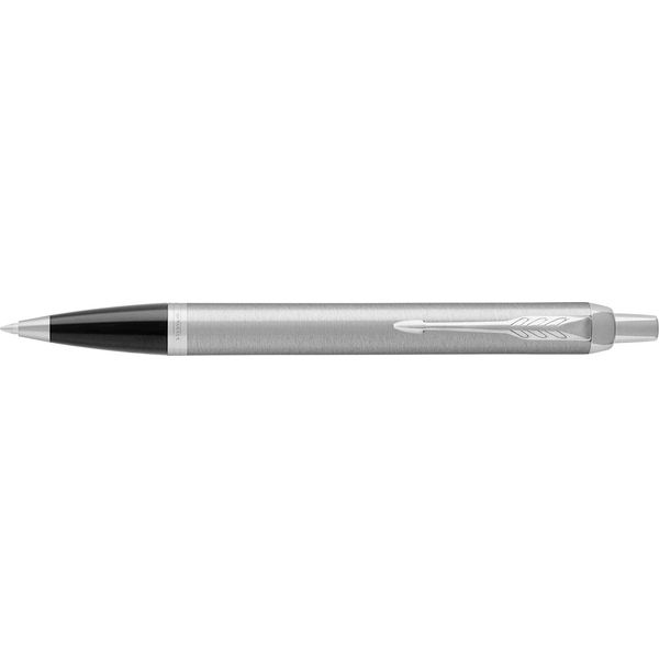 PARKER IM Ballpoint Pen | Stainless Steel with Chrome Trim | Medium Point with Blue Ink Refill | Gift Box