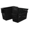 Yarebest 6-pack Black Plastic Storage Baskets, Small Basket Set