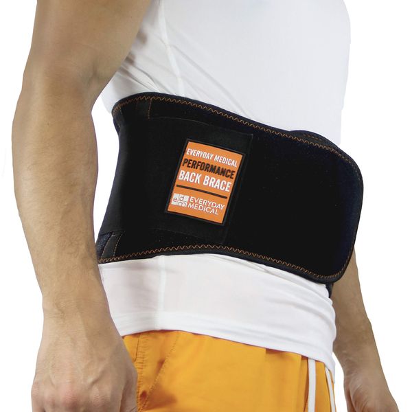 Lumbar Support Belt I Lower Back Brace by Everyday Medical I Targeted Lower Back Pain Relief for Back Spasms, Sciatica, Weight Lifting Waist Gym Belt for Sports I for Men and Women l XXL / 2XL