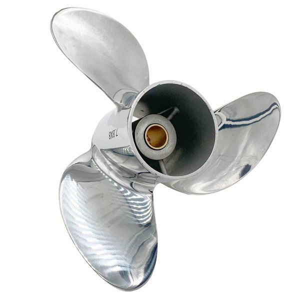 ARKDOZA Boat Propeller 7.8x8 Fit for Tohatsu Outboard 5HP-6HP 3 Blades Stainless Steel Prop SS 12 Tooth Propel RH OEM NO: 3R1B64514-2 7.8x8