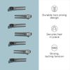 Diane double prong hair clips, 10 pack, D17C