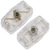 E-outstanding 2Pcs Plastic Housing On/Off Thumbwheel Light Lamp Inline Switch Clear AC 125V 3A