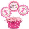 Creative Converting Birthday Boy Sticks Centerpiece, 6", Pink