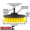 Two Scrub Brushes for Bathroom Cleaner 5" Round w/Power Drill Attachment