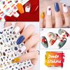 TOROKOM Color Graffiti Style Pattern Nail Stickers, 3D Stickers, Nail Art, Design, Nail Decor, Adult and Kids, Nail Jewelry (Set of 12)