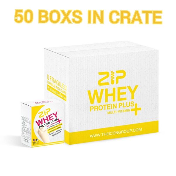 50 BOXS IN CRATE ZIP WHEY PROTEIN+ MUTI-VITAMIN DIETARY WEIGHT MANAGEMEN