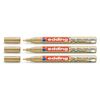 edding Creative 751 Gloss Paint Marker Gold 1-2 mm (Pack of 3)