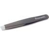 Biosmetics Tweezers 9.5 cm Angled Steel Soft Grip Black