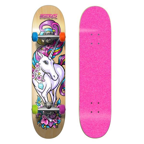 SkateXS Beginner Unicorn Girls Skateboard