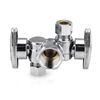 EFIELD 1/2"FIP×3/8"OD Compr.×3/8"OD Compr.1/4 Turn Dual Stop Valve Free Shipping