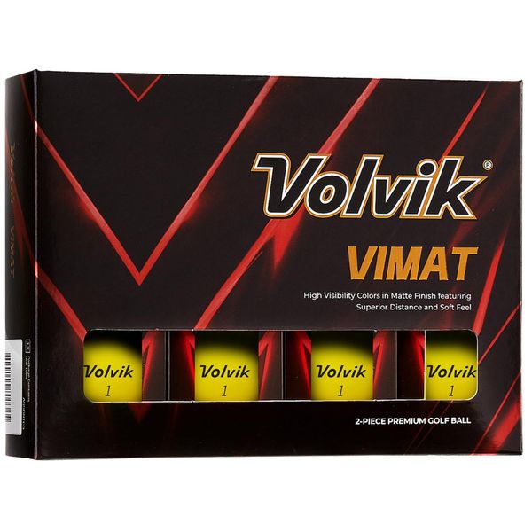 Volvik Vimat Matte Finish Yellow Golf Balls (One Dozen)