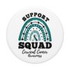 Rainbow Support Squad Cervical Cancer Awareness PopSockets Swappable PopGrip