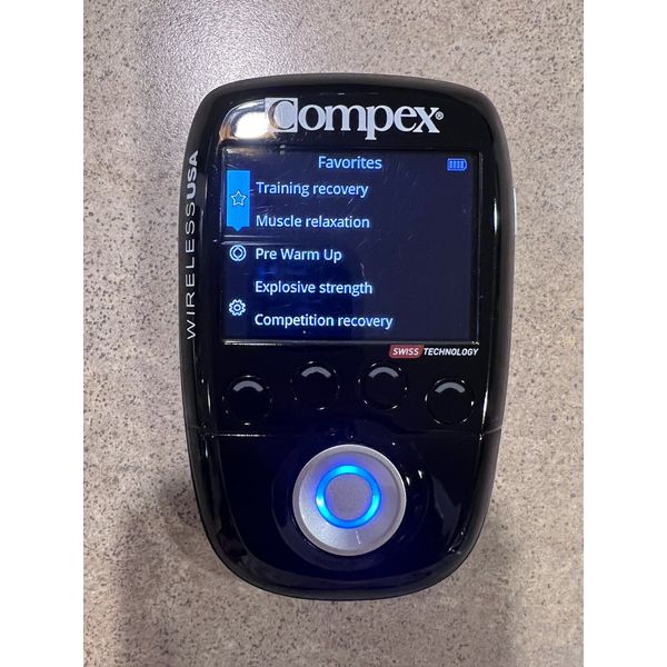 Compex 25331 Wireless USA 2.0 Muscle Stimulator with Charging Cable - Tested