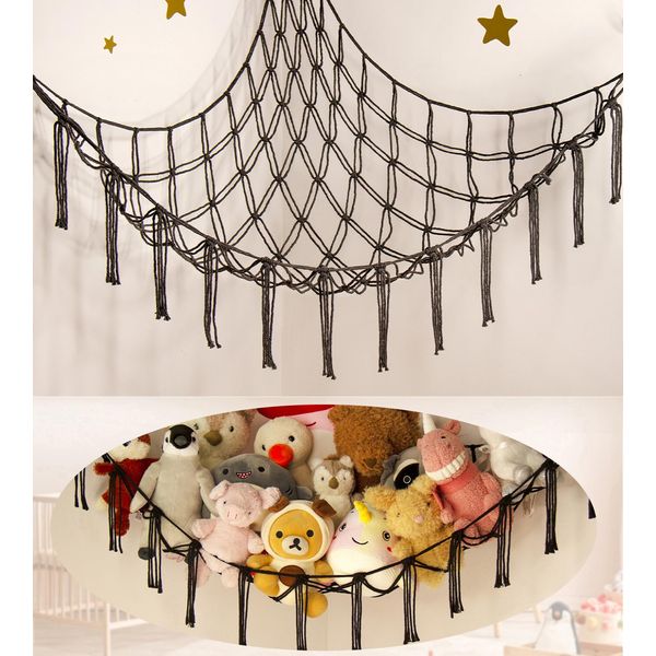 mirolam Stuffed Animals Storage Hammock Net Corner Large Adult Toy Hammock Hanging Organizers Storage Home Living Room Decor Cute Funny Stuff Gifts Decorations