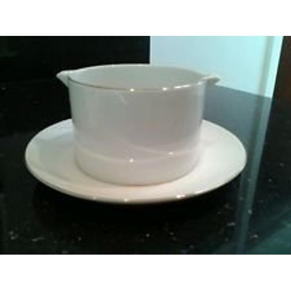 THOMAS CHINA THIN PLATINUM (745) SAUCE BOAT FIXED TO STAND - NEW -