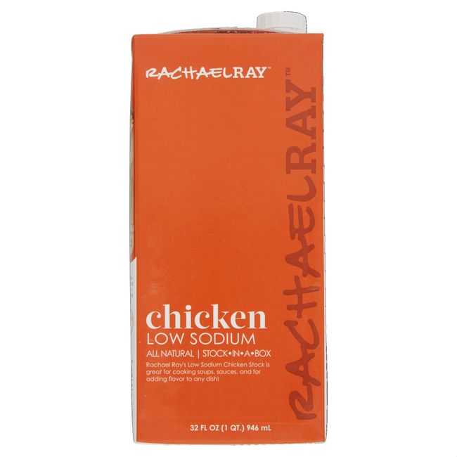 Rachael Ray | All Natural Low Sodium Chicken Stock, 32oz. | Healthy Natural Alternative to Broth | 6-PACK
