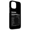iPhone 13 Pro Max Mario Nutrition Facts: Funny Name Smartphone Case