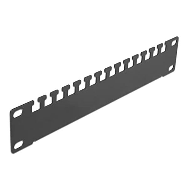 Delock 10″ Kabelabfangschiene 1 HE schwarz