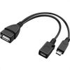 PremiumCord USB to Micro USB Adapter, OTG, Black, 14cm