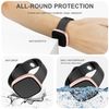 AMCC Cases compatible with Fitbit Sense/Fitbit Versa 3 Screen Protector, Hard PC Plated Full Coverage Screen Bumper Full Sensitive Cover (Black+Rose gold+Navy blue+Clear)