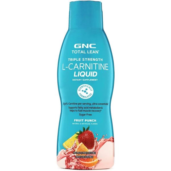 GNC Total Lean Triple Strength L-Carnitine Liquid Supplement - Fruit Punch 16 oz