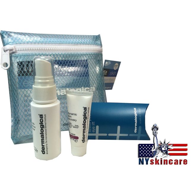 Dermalogica Essentials Kit: toner,stress eye lift, dynamic recovery Brand new