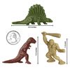 TimMee Prehistoric Plastic Dinosaur & Caveman Figures - Tan, Rust, & OD Green 73pc