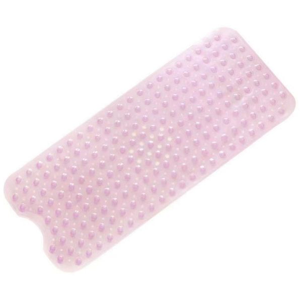 MRG Anti-slip Mat Bathroom Nursing Bath Mat Anti-slip Large Size Children 39.4 x 15.7 inches (100 x 40 cm), Anti-slip Mat, Fall Prevention, Suction Cup Included, Cutable, Soft, Non-slip Mat in Bathtub, Large Bathmat, Washroom, Kitchen, Washstand (Pink)